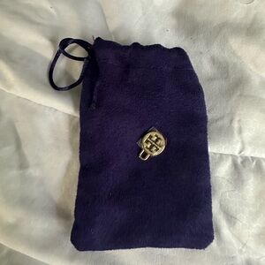 Tory Burch Purple Pouch with Gold Logo